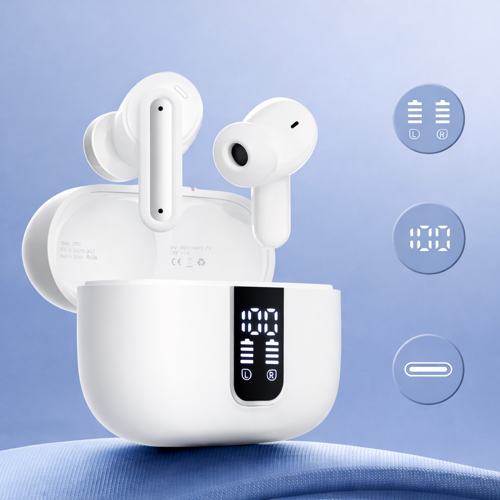 OKOP KP-205 vezeték nélküli Bluetooth fülhallgató – TWS sztereó headset töltőtokkal (BBD) 3