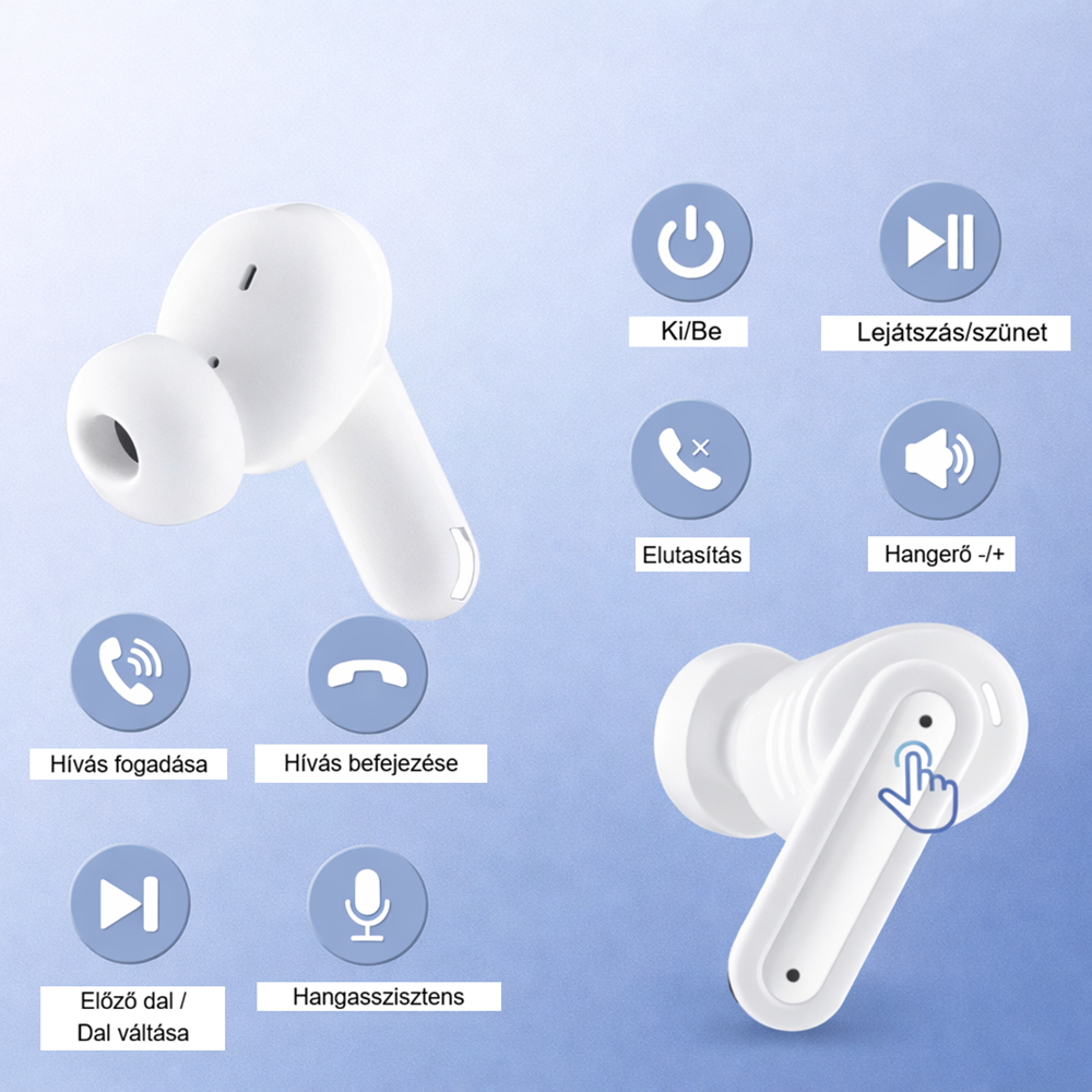 OKOP KP-205 vezeték nélküli Bluetooth fülhallgató – TWS sztereó headset töltőtokkal (BBD) 4