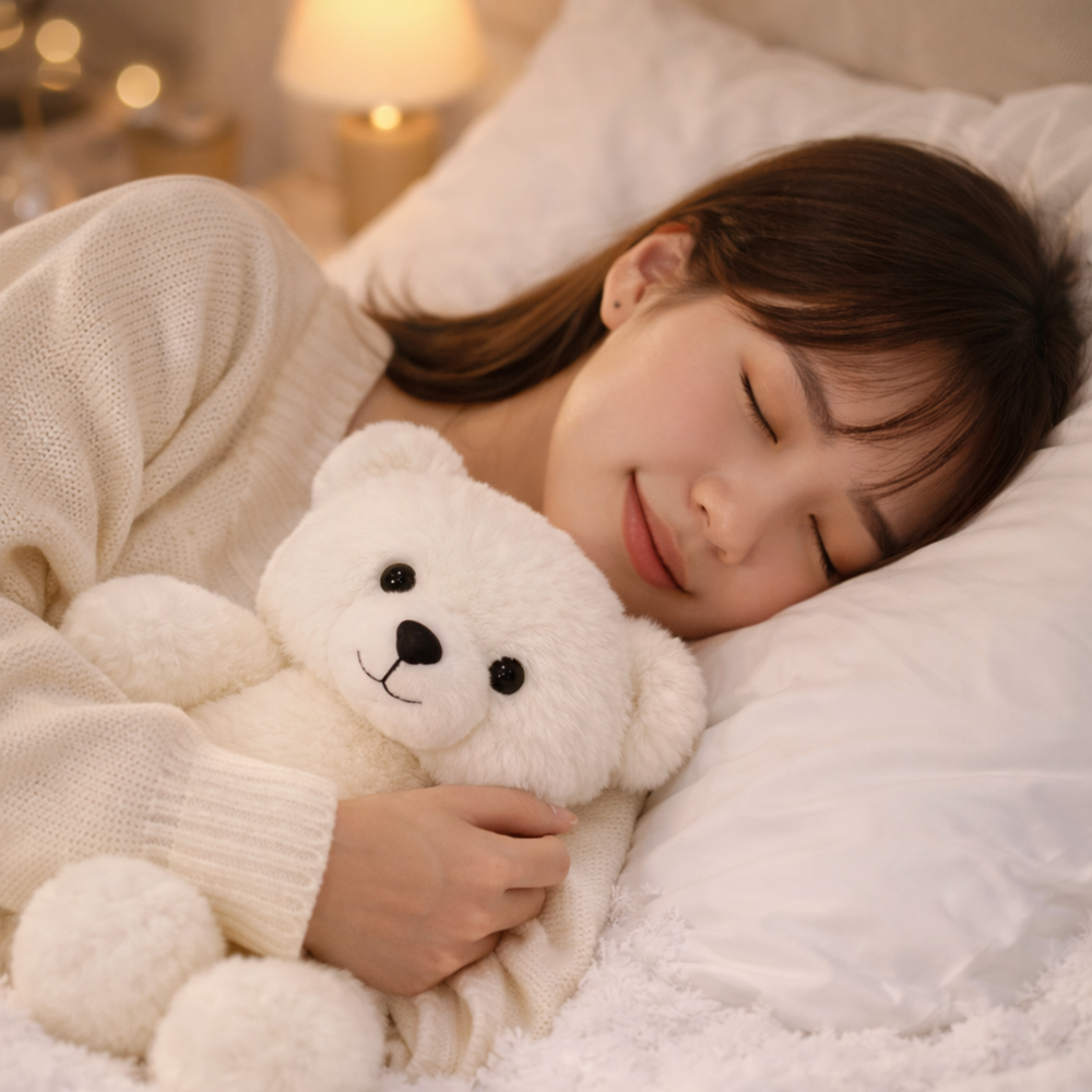 PiheMackó fehér plüss maci – puha, ölelhető teddy mackó gyerekeknek és ajándéknak (BBJ) 2