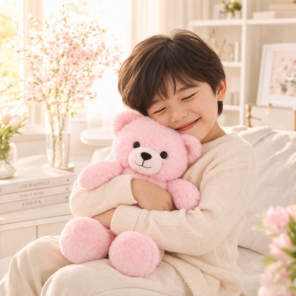 PiheMackó rózsaszín plüss maci – puha, ölelhető teddy mackó gyerekeknek és ajándéknak (BBJ) 4