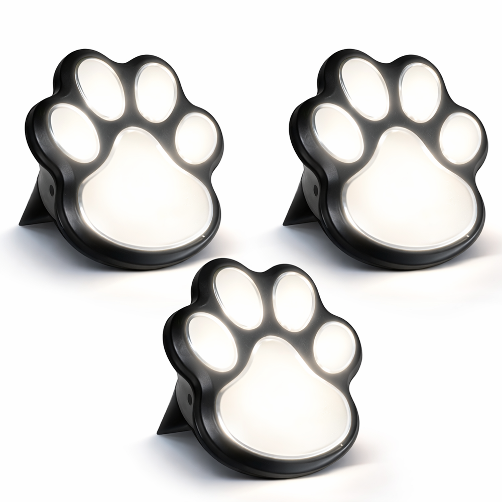 SolarPaw napelemes mancs mintás LED kerti dekor lámpa szett 3 db kültéri díszvilágítás (BBD) 1