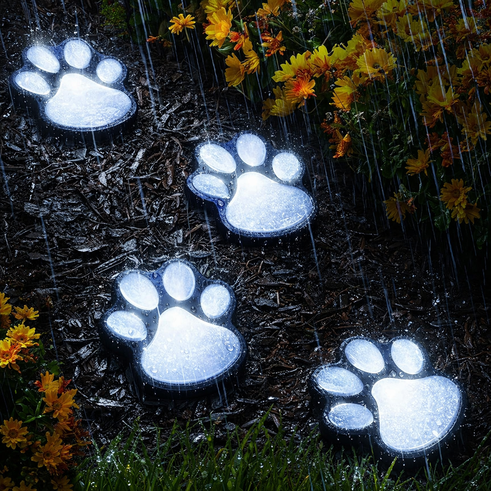 SolarPaw napelemes mancs mintás LED kerti dekor lámpa szett 3 db kültéri díszvilágítás (BBD) 4