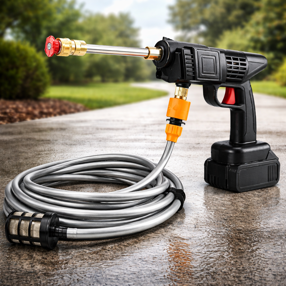 XHUA 48V akkus magasnyomású mosópisztoly – vezeték nélküli autómosó vízpisztoly akkumulátorral (BBD) 6